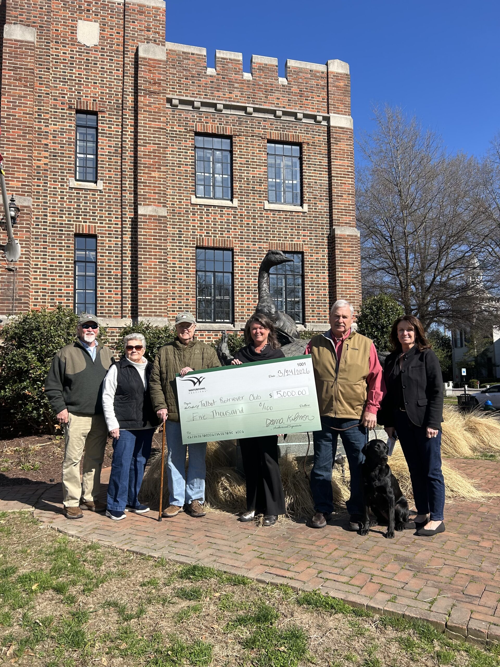 Waterfowl Festival Donates $5,000 to Talbot Retriever Club, Strengthening Shared Commitment to Conservation and Sporting Heritage